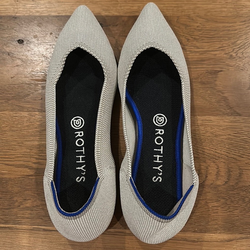 Rothy’s Flax Birdseye Point Flats 🌾🪶💙